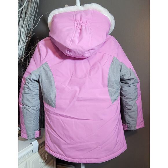 Girls ZeroXposur Pink Gray Heavyweight Waterproof Winter 3 In 1 Coat Sz L 14/16 - Picture 2 of 11